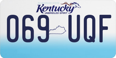 KY license plate 069UQF
