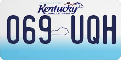 KY license plate 069UQH
