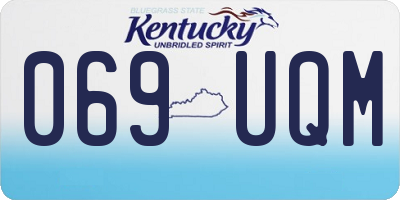 KY license plate 069UQM