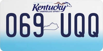 KY license plate 069UQQ