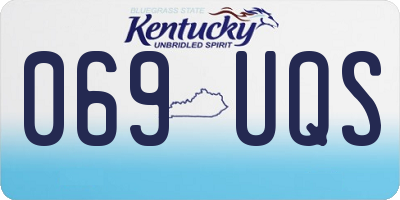 KY license plate 069UQS