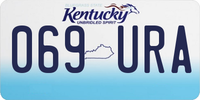 KY license plate 069URA