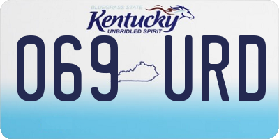 KY license plate 069URD