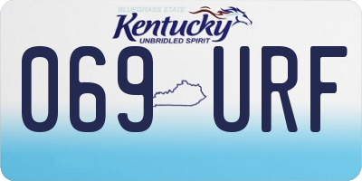 KY license plate 069URF