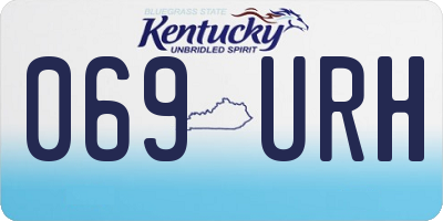 KY license plate 069URH