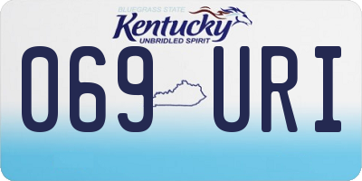 KY license plate 069URI
