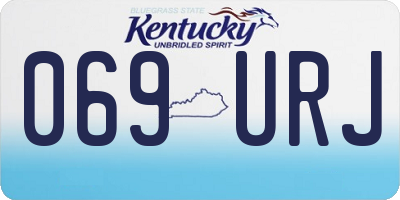 KY license plate 069URJ