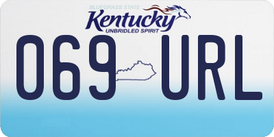 KY license plate 069URL