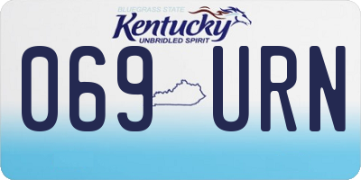 KY license plate 069URN