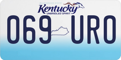 KY license plate 069URO