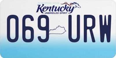 KY license plate 069URW