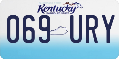 KY license plate 069URY