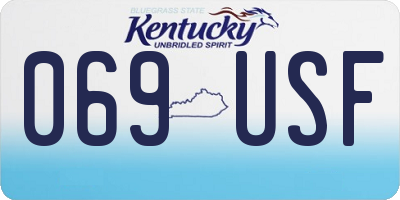 KY license plate 069USF
