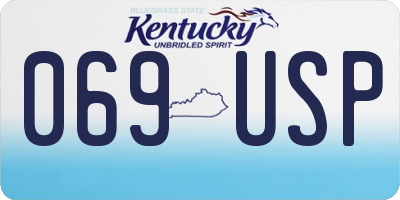 KY license plate 069USP