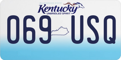 KY license plate 069USQ