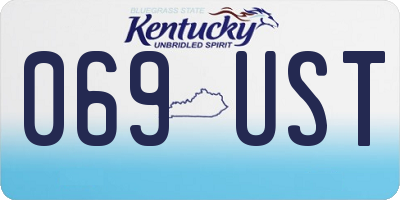 KY license plate 069UST