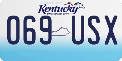 KY license plate 069USX