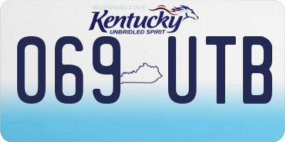 KY license plate 069UTB