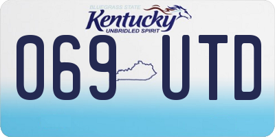 KY license plate 069UTD