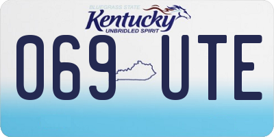 KY license plate 069UTE