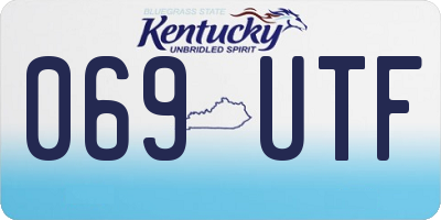 KY license plate 069UTF