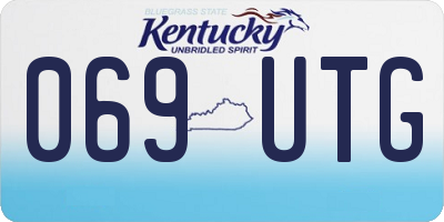 KY license plate 069UTG