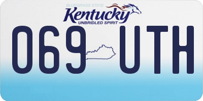 KY license plate 069UTH
