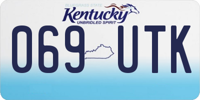 KY license plate 069UTK