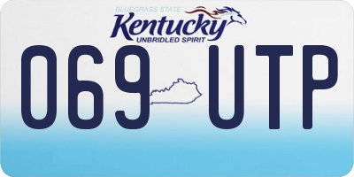 KY license plate 069UTP