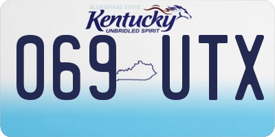 KY license plate 069UTX