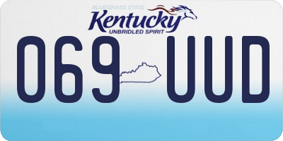 KY license plate 069UUD