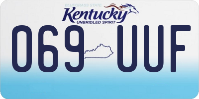 KY license plate 069UUF