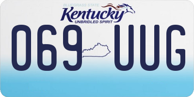 KY license plate 069UUG