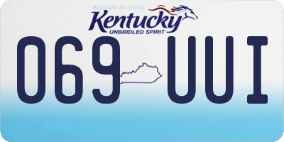 KY license plate 069UUI