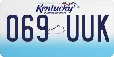 KY license plate 069UUK