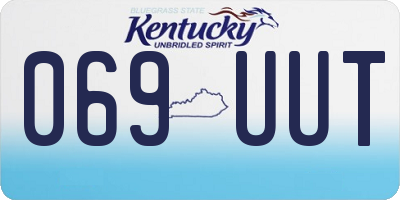 KY license plate 069UUT