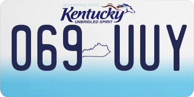 KY license plate 069UUY