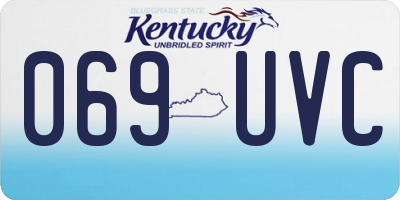 KY license plate 069UVC