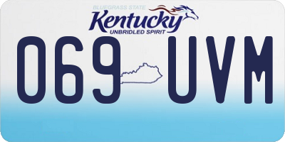 KY license plate 069UVM