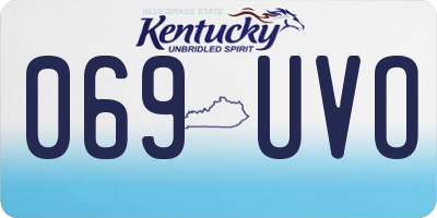 KY license plate 069UVO