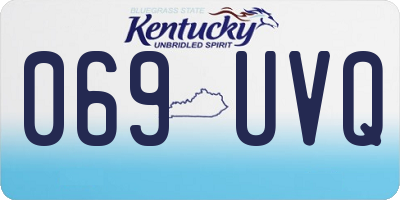 KY license plate 069UVQ