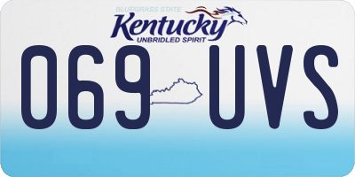 KY license plate 069UVS