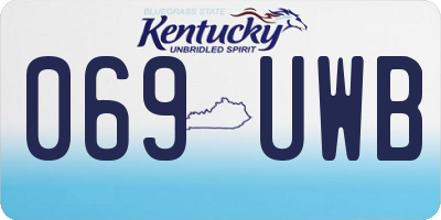 KY license plate 069UWB