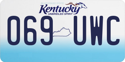 KY license plate 069UWC
