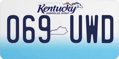 KY license plate 069UWD