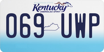 KY license plate 069UWP