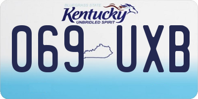 KY license plate 069UXB