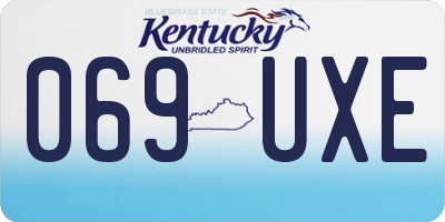 KY license plate 069UXE