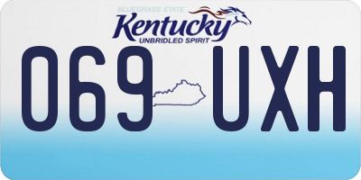 KY license plate 069UXH