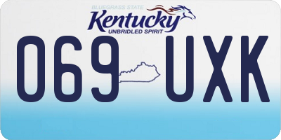 KY license plate 069UXK